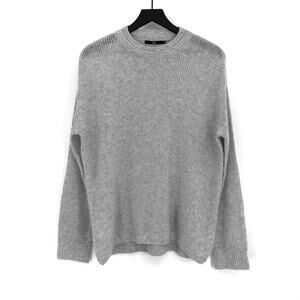 JARBO Cashmere Blend Knit Crewneck Sweater Grey S/M